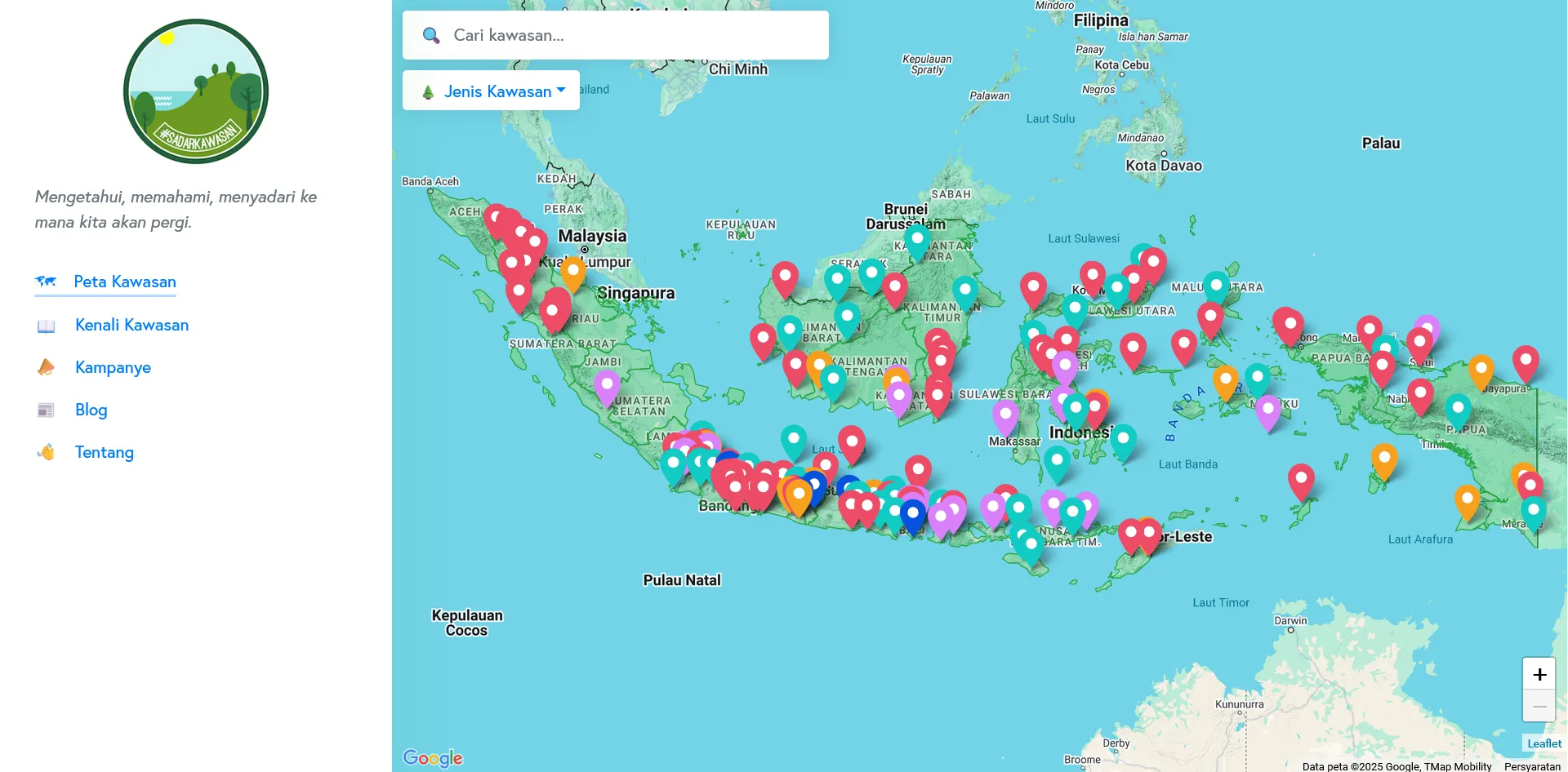 SadarKawasan.org landing page